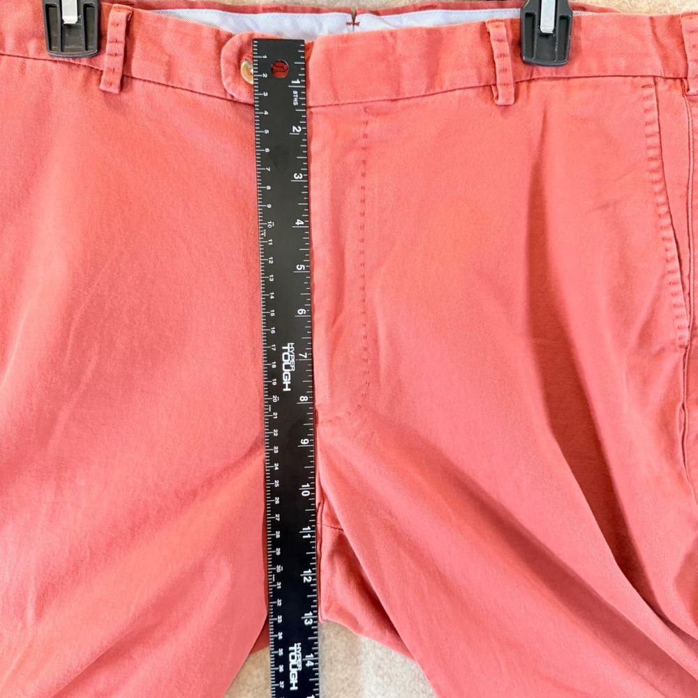 Peter‎ Millar Chino Pants 36 FLAT FRONT Golf Casual Coral Pink Preppy Cotton - Picture 7 of 9